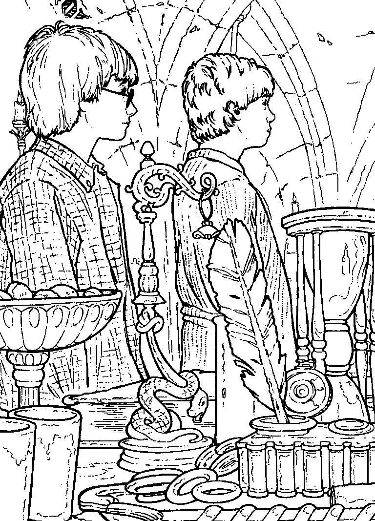 Plansa de colorat cu Harry Potter 175 85